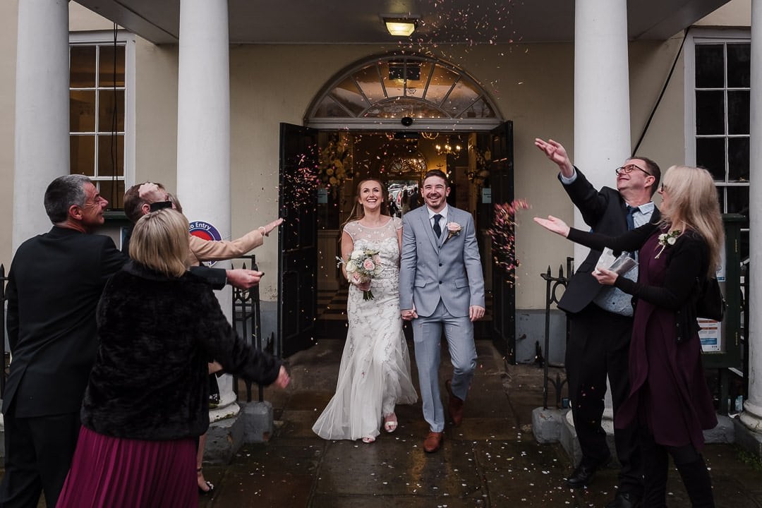 Covid wedding, Athenaeum, Bury St Edmunds, Suffolk